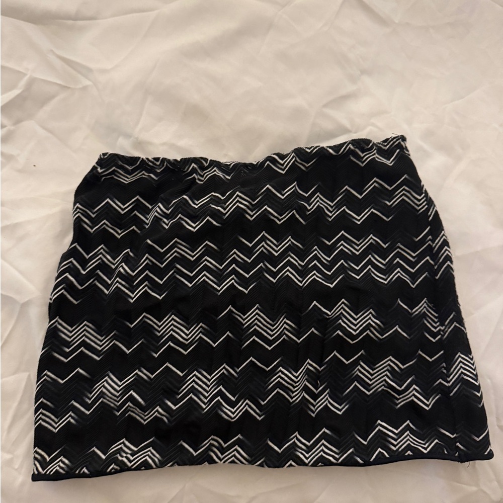 Missoni Black and White Zigzag Mini Skirt
